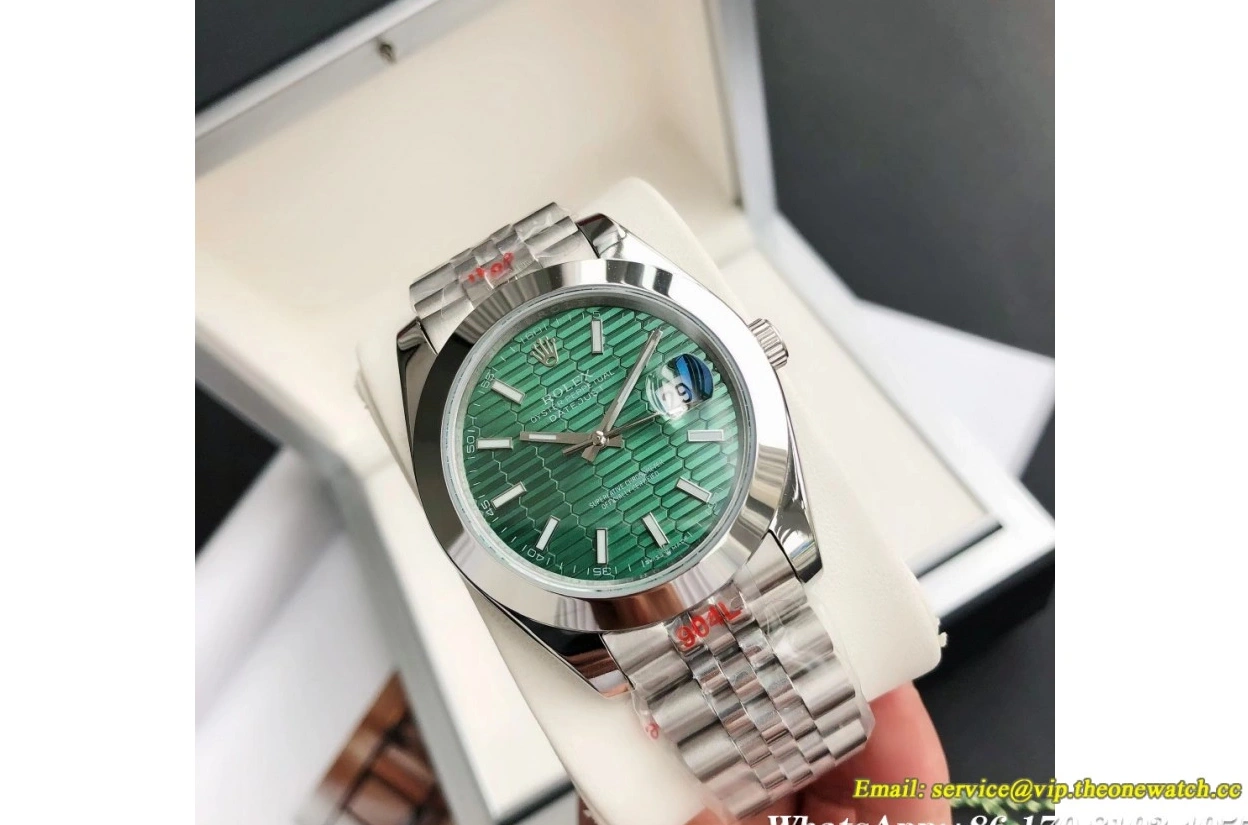 41mm Dial Textured SS Jub GDF SS 126300 MY8215 Datejust Green 0516